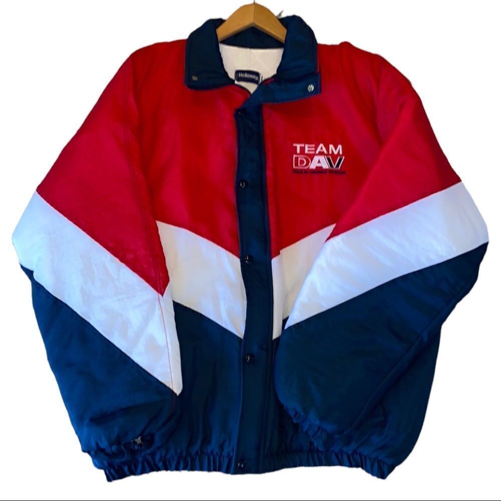 Holloway Men’s Ski Jacket Red White and Blue USA Size 2XL